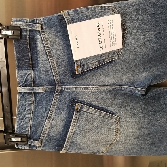 💕FRAME💕 Le Original Cloud Jeans ~ Aviation Ultra High Rise Straight Leg 23 NWT - Picture 13 of 16